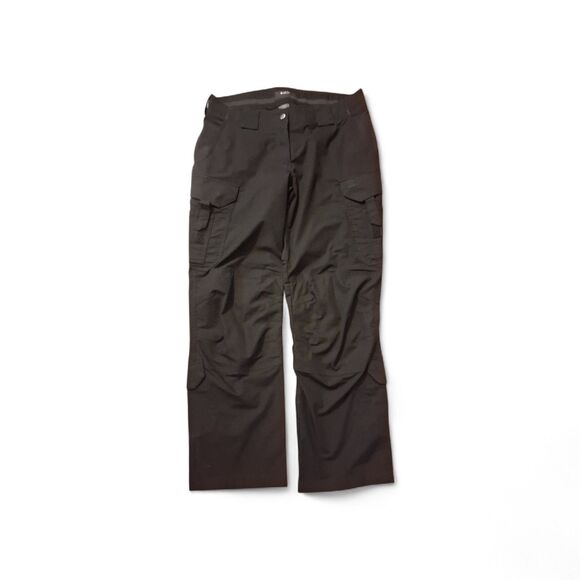 5.11 Tactical Black Pants Size 14 Cargo Rip Stop Double Knee Utility Work Wear - Picture 3 of 9